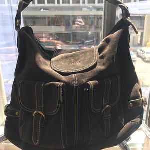 Caroll Brown Suede Purse